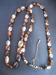 Vintage hand crafted plastic long chain necklace