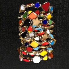 SK Artisan Wrap Bracelet Vintage Glass Beads