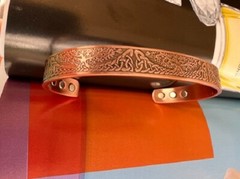 Men’s 8 Inch Solid Copper Magnetic Cuff Bracelet CBM358 – 3/8 of an inch wide.