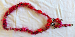 Handmade Fabric Necklace Fiber Art And Beads Direc From Artist One Of A Kind