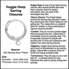 Star of David Earrings – 925 Sterling Silver Plated Huggie Hoop Closures