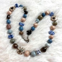 Handmade Multicolored Necklace. 23.5 in