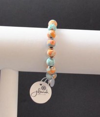 Jilzara Sea Shore Petite Keepsake Bracelet Polymer Clay Beads Handcrafted O14