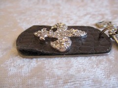 Kate Mesta Dog Tag Fleur-de-Lis Chain Necklace