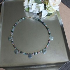 Labradorite and Indian Agate Necklace Unique Jewelry One of a Kind Gift or Treat
