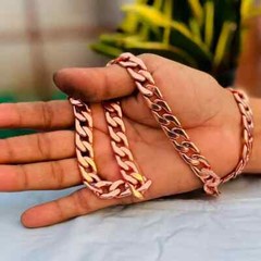 26 inch Pure Copper Solid CUBAN Chain Necklace, Healing Jewelry Spiritual