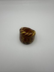 Murano Glass Ring Size 8 Red/Yellow Specialty Design