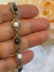 Silver Handmade Jewelry Onyx Protection Luck Strength Bracelet for Graduation
