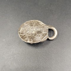 Signed Marshall Fine Silver .999 Bird Nest Pendant Artisan 13g Brutalist 1.25″