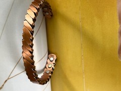 Men’s 8 Inch Solid Copper Magnetic Cuff Bracelet CBM120 – 3/8 of an inch wide.