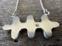 Sterling Silver Native Style SW Otteson Bros White Buffalo Bar Style Necklace