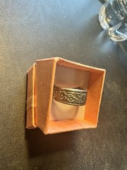 Beautiful Flower Patterned Ring Size 9 Not Fully Closed Band Stainless Steal