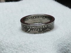 NEW YORK – Size 9 State Quarter Coin Ring