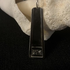 HandMade From Silver Played VTG spoon.SilverBezel w/black Onyx Stone 2 1/4”x5/8”
