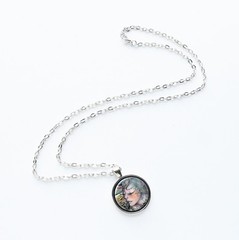 Handmade Art Pendant Necklace, Blue Jewelry, Original Artwork