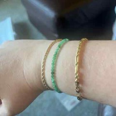 Natural Green Aventurine Healing Reiki Crystal Minimalist Dainty Skinny Bracelet