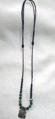 Turtle Serpentine from Guatemala, handmade and adjustable necklace.