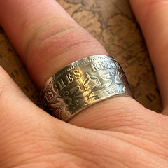 EXCLUSIVE 90% SILVER Prussian German 5 Mark COIN RING 1891-1908 SIZE 5-12 Unique