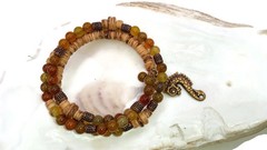 Boho Wrap Bracelet with Dragon Charm