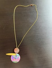 Handmade Statement Necklace – Colorful Geometric Pendant