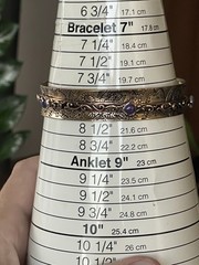 Barse 925 Silver Copper Purple Turquoise Spinner Bangle Bracelet 8”