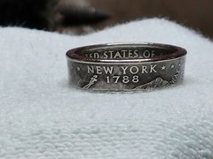 NEW YORK – Size 9 State Quarter Coin Ring
