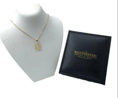 Ahava Hebrew Love Pendant In 14k Yellow Gold Small Necklace Solid Jewish Jewelry