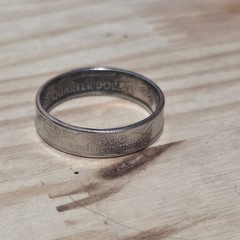 Handcrafted 2000 South Carolina State Quarter Coin Ring SKU 123