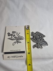 1997 Alice Warder Seely Wild Garden Pins Forget Me Not Brooches Pewter VTG EXC