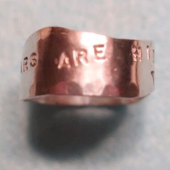 «Stars are Hiding Tonight» Sterling Ring; Size 8; Made in USA by Peggy Johnson