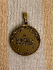 1 1/4″ PENDANT OF MILANO DIAMOND GALLERY IN Ketchikan ,ALASKA COIN Pendant
