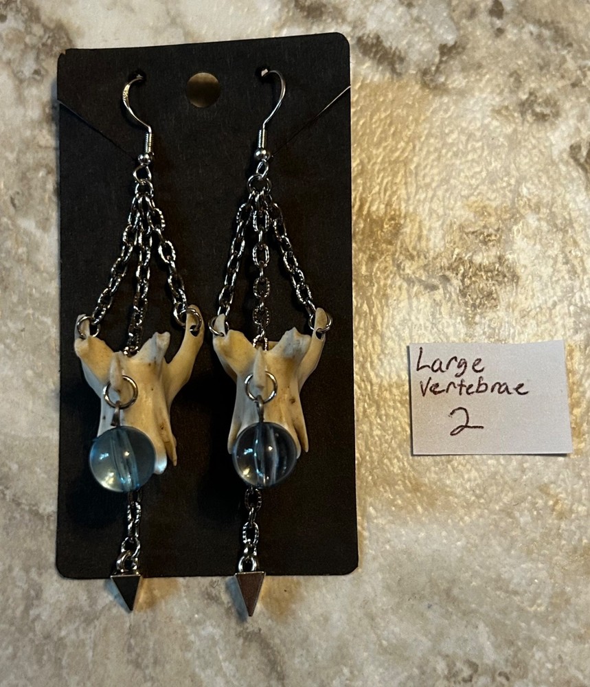Handcrafted bone earrings