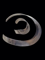 Vintage Sterling Silver Fluid Band Artisan Choker Bracelet 1960s