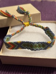 Nepal Woven Unisex Friendship Bracelet, Adjustable To Fit 6” To 8” Wrist