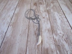 Red Fox Tooth Pendant Necklace Animal Bone Spirit Animal Jewelry Chain