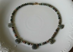 Labradorite and Indian Agate Necklace Unique Jewelry One of a Kind Gift or Treat