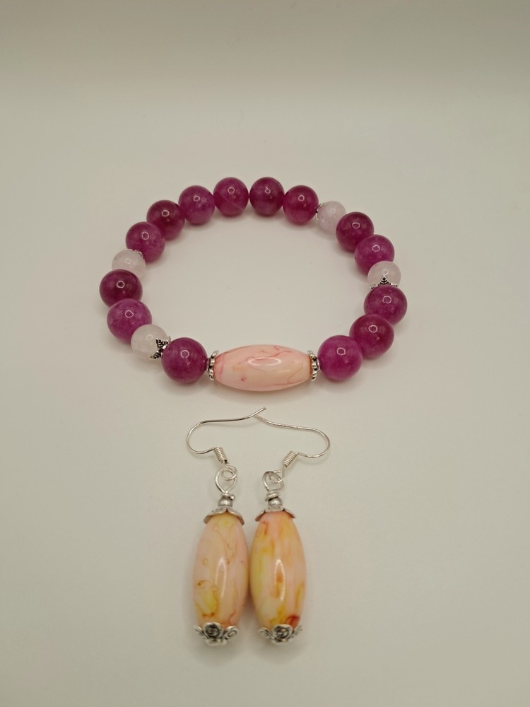 Beaded Bracelet Set Bright Colorful Stretch Boutique, 16cm for Small Wrist