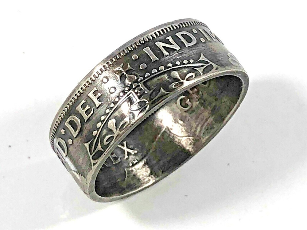 British Two Shilling Coin Ring – Handmade England UK Vintage Coin Jewelry Gift