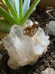 Horned Lizard Toad 24K GP ring lost wax casting a real Lizard Size 10 JKL 106Cd