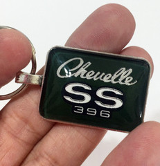 Vintage Chevelle SS 396 YOUR CHOICE OF COLOR Chrome Badge Emblem Logo Keychain