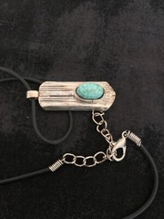 Australian Turquoise, set in Edwardian Sterling Silver.