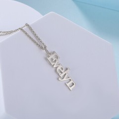 Custom Dangle Name Necklace – Gold Rose Gold or Silver Name Necklace