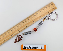 Wire wrapped Red Agate Arrowhead Keychain – Hand Crafted