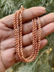 18 inch Pure Copper Thick Rope Chain Necklace, Healing Copper Jewelry, Spiritual