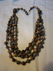 TAGUA Nut NECKLACE, ACAI SEED organic Jlry handmade Ecuador 4 Strand Lightweight
