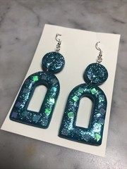 Handmade Polymer Clay Glitter Earrings