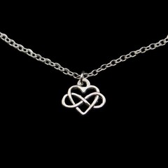 Surgical Stainless Steel Forever Heart Charm Necklace – Diamond‑Cut Rolo Chain