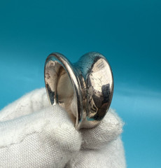 Sturdy Solid Sterling Silver Ring by Milor Italy