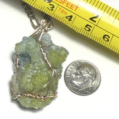 Green Zincite Crystal Pendant (z2499)