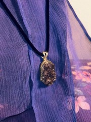Boho Earthy Amethyst Stone Pendant Necklace